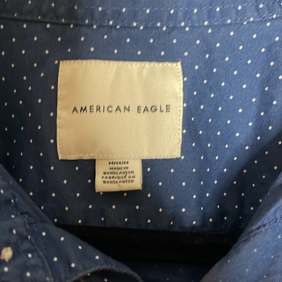 AMERICAN EAGLE SHORT SLEEVE BUTTON DOWN SHIRT (M) - Picture 4 of 6